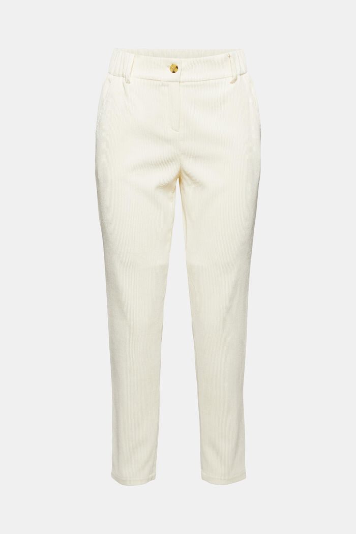 Reciclado: pantalón tobillero de pana, OFF WHITE, overview