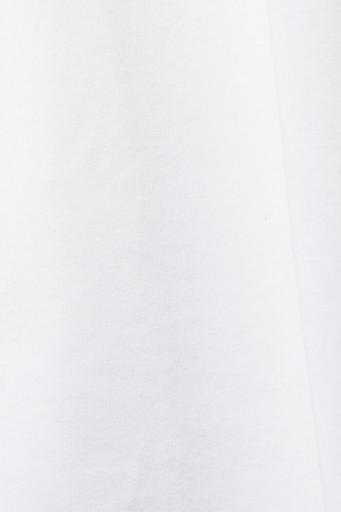 Camiseta corta con banda de purpurina, WHITE, detail image number 4