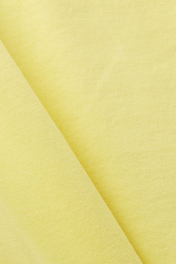Sudadera de algodón con logotipo, PASTEL YELLOW, detail image number 5