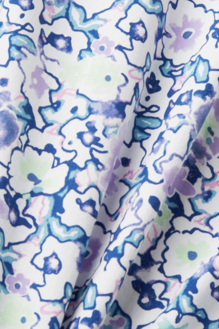 Blusa de algodón con estampado floral, WHITE, detail image number 5