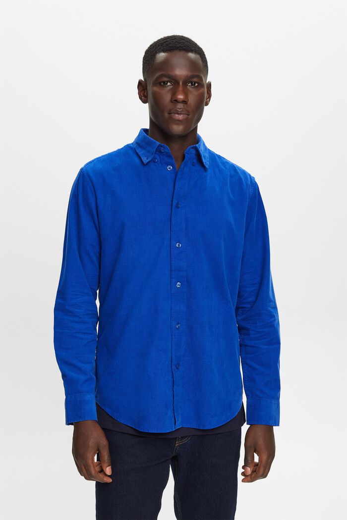 Camisa de pana en 100% algodón, BRIGHT BLUE, detail image number 0