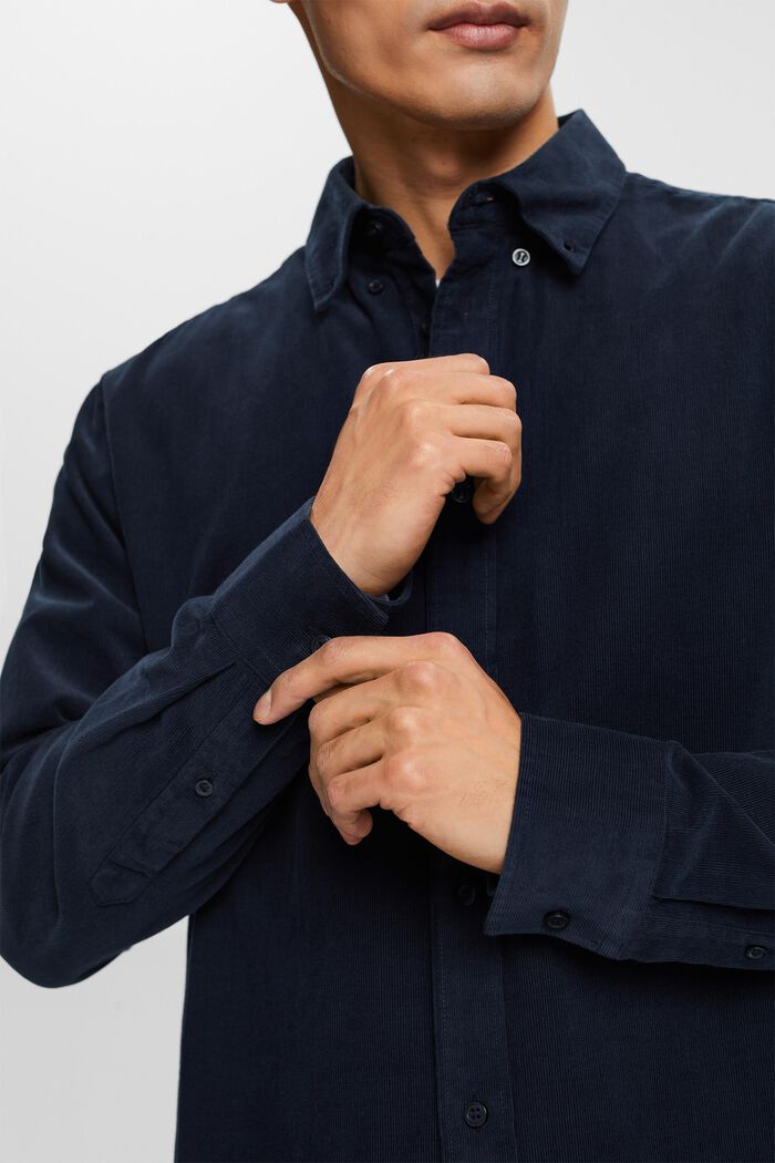 Camisa de pana en 100% algodón, PETROL BLUE, detail image number 2