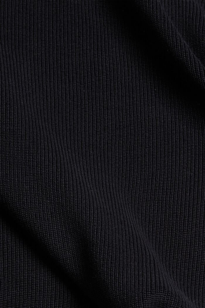 Jersey de cuello redondo, 100% algodón, BLACK, detail image number 4