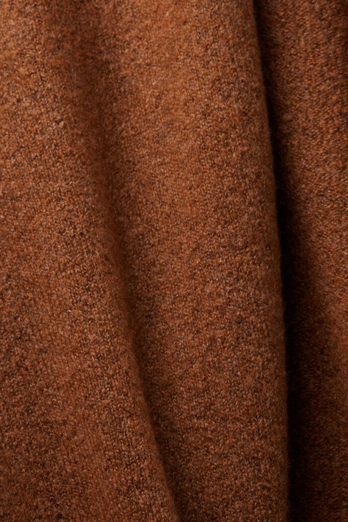 Cárdigan de punto fino en mezcla de lana, TOFFEE, detail image number 5