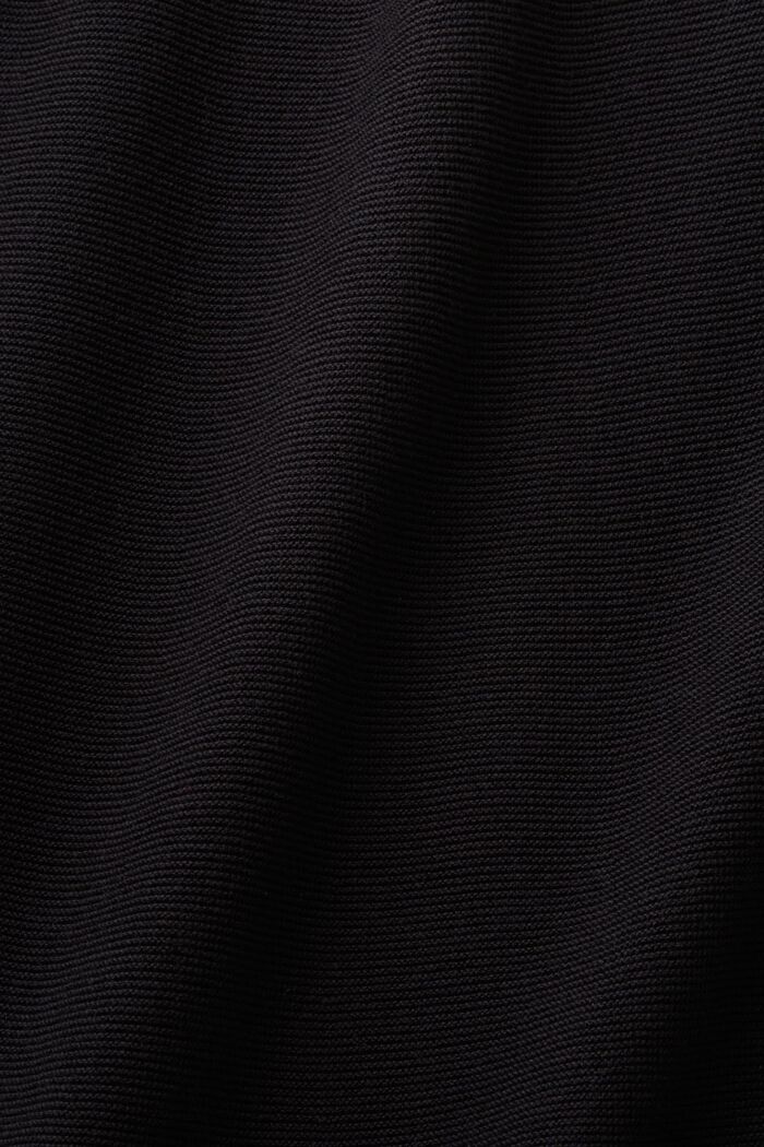 Vestido midi acanalado sin mangas, BLACK, detail image number 4