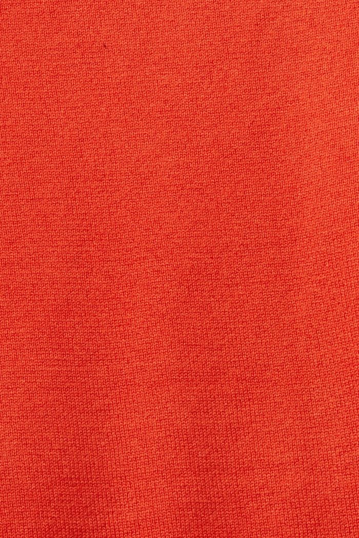 Jersey con cuello de pico redondeado, BRIGHT ORANGE, detail image number 4