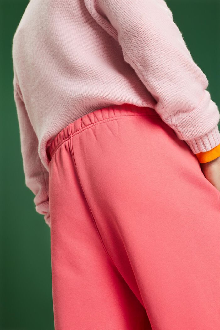 Pantalones de felpa de algodón con logotipo, PINK, detail image number 4