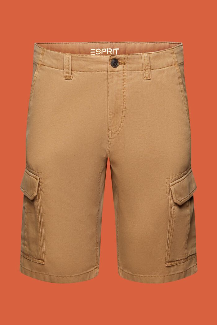 Pantalones cargo cortos, 100 % algodón, KHAKI BEIGE, detail image number 7