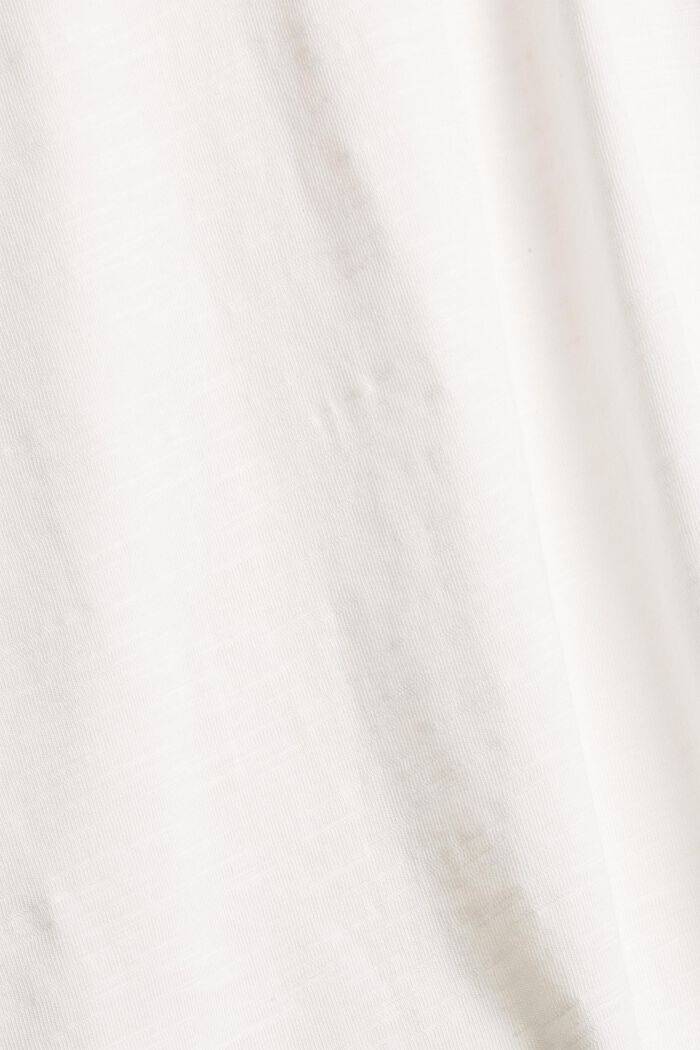 CURVY - Camiseta de manga larga en 100% algodón ecológico, OFF WHITE, detail image number 4