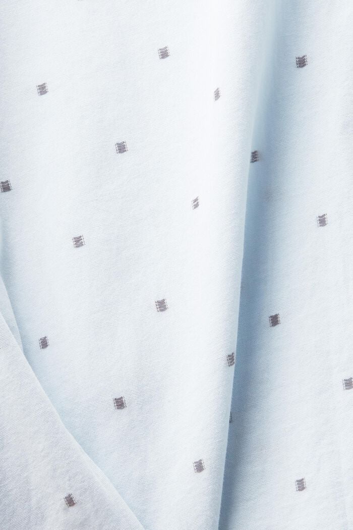 Camiseta de corte ajustado en algodón bordado, PASTEL BLUE, detail image number 6