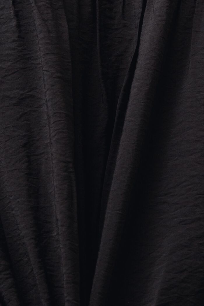 Vestido corto cruzado con textura arrugada, BLACK, detail image number 4
