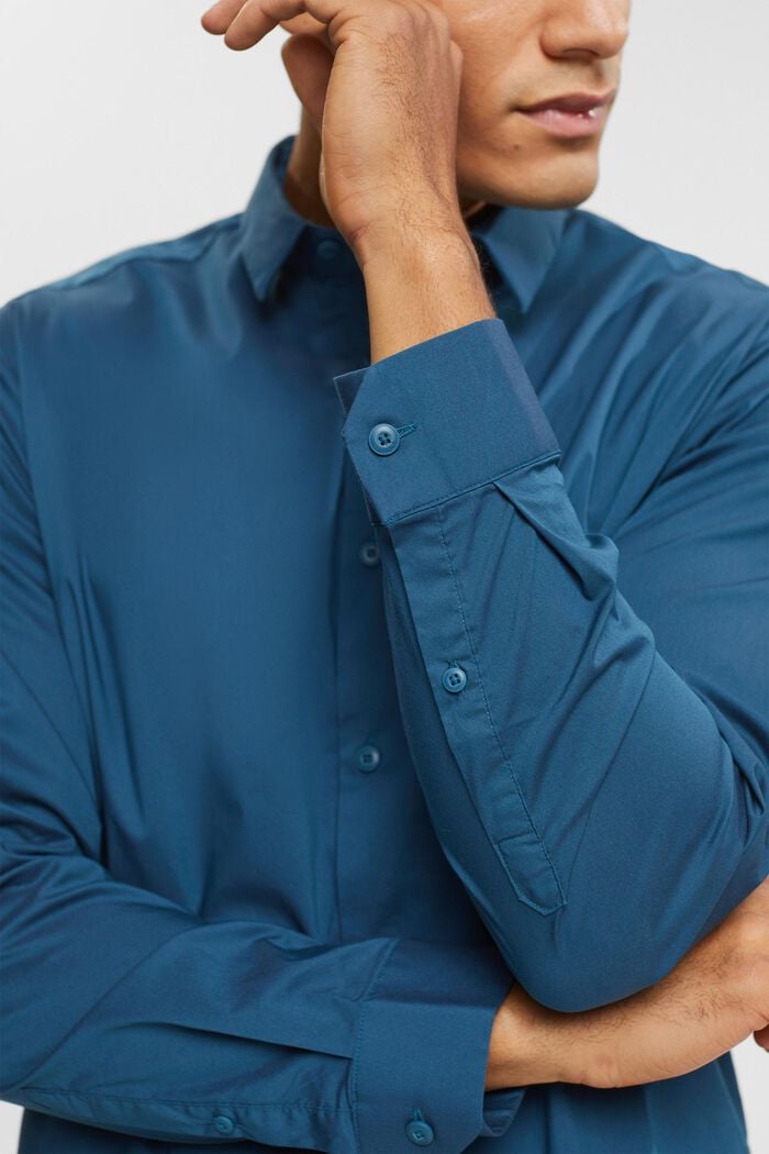 Camisa de corte ajustado, PETROL BLUE, detail image number 2