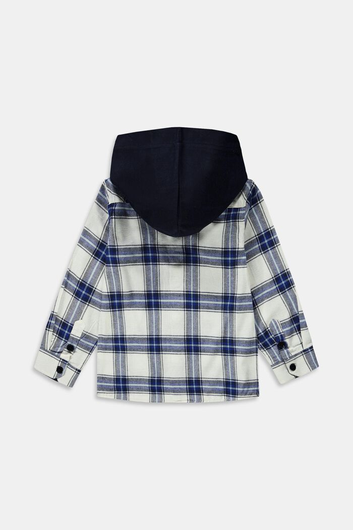 Camisa de algodón a cuadros con capucha integrada, ICE, detail image number 1