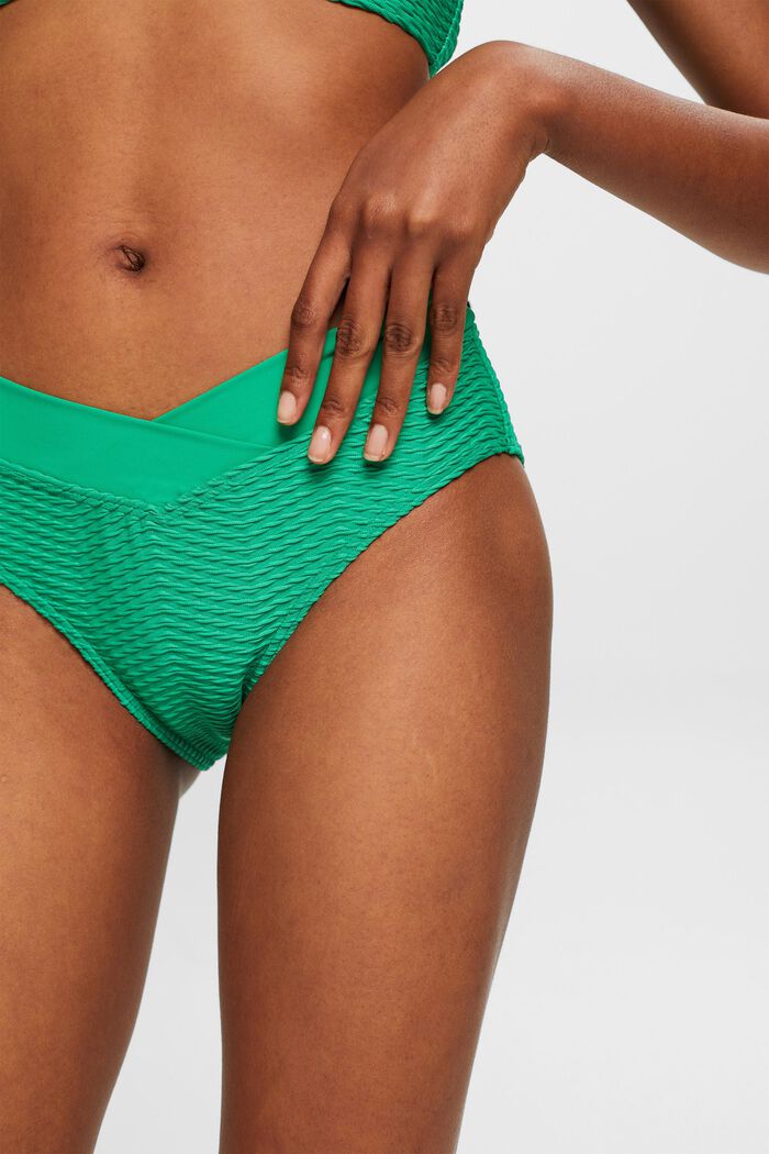 Braguita de bikini de tejido reciclado con textura, GREEN, detail image number 1