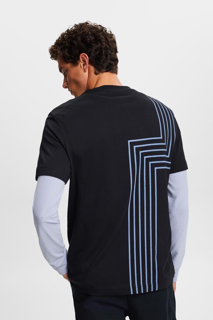 Camiseta estampada de algodón pima, BLACK, detail image number 3
