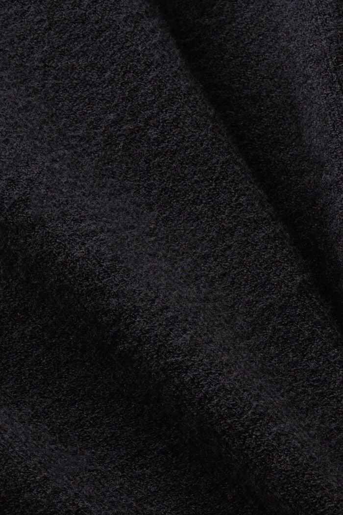 Jersey de manga larga con cuello en pico, BLACK, detail image number 5