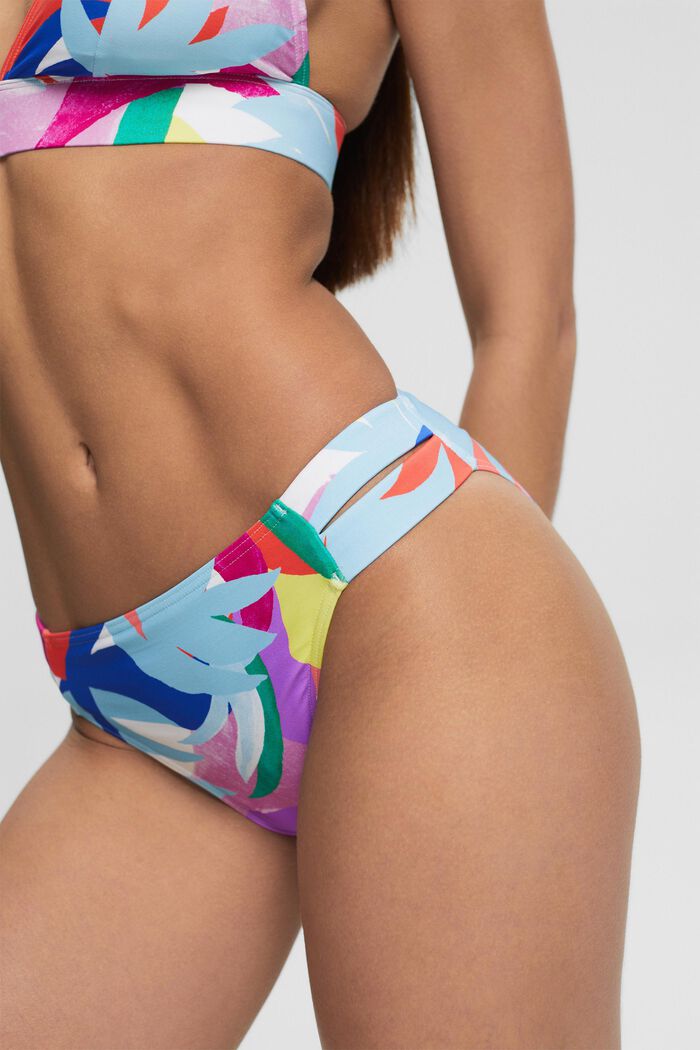 Reciclado: braguita de bikini con estampado de colores, VIOLET, detail image number 1