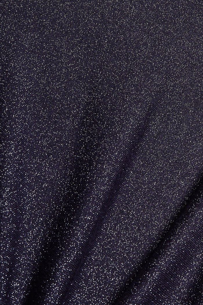 Jersey con mangas murciélago y efecto brillante, LENZING™ ECOVERO™, NAVY, detail image number 4