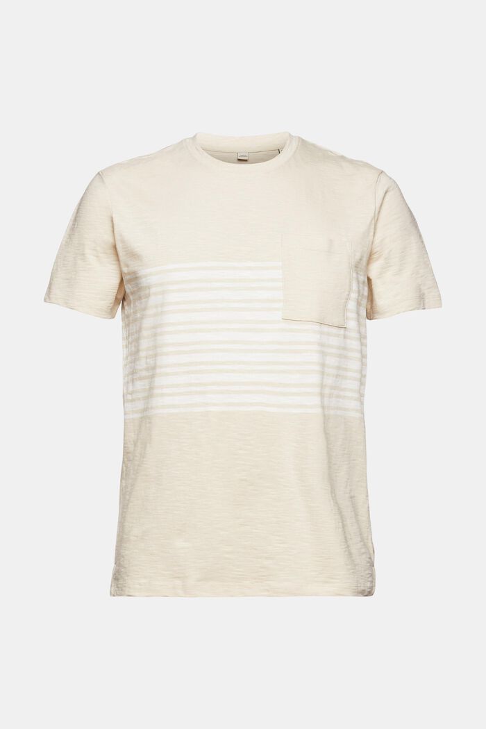 Camiseta de punto con estampado de rayas, SKIN BEIGE, overview