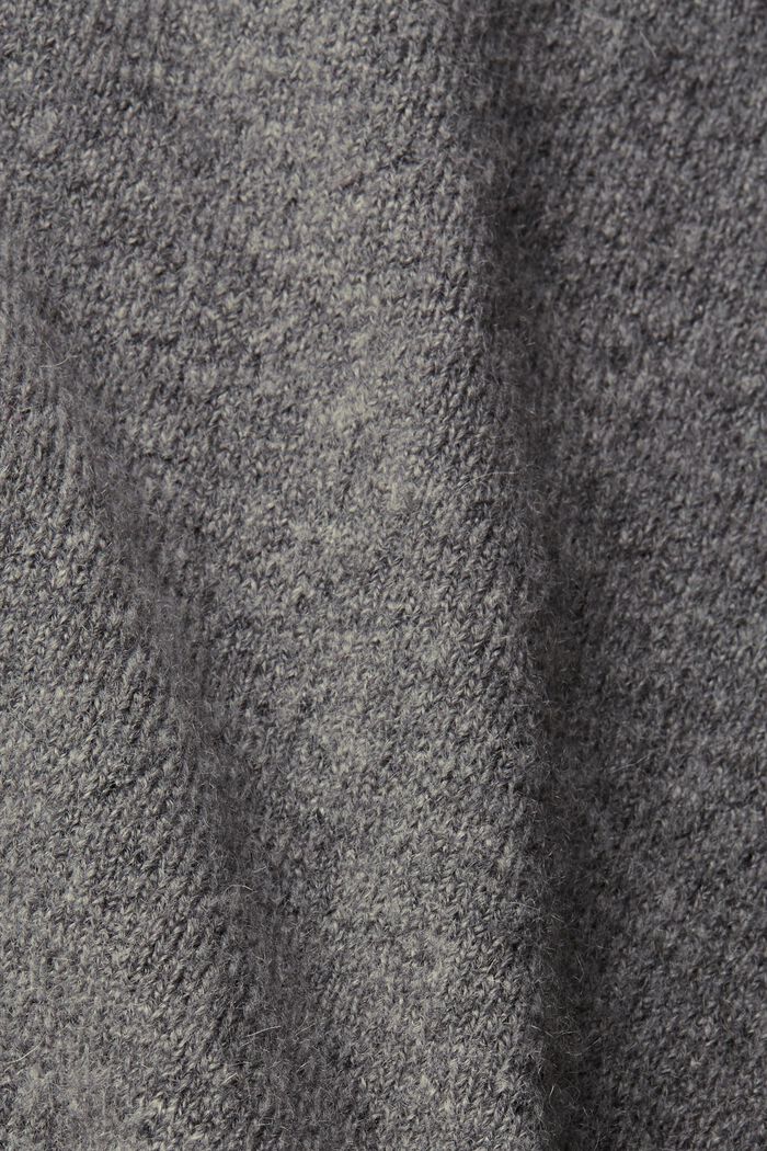 Sweaters cardigan, GUNMETAL, detail image number 4