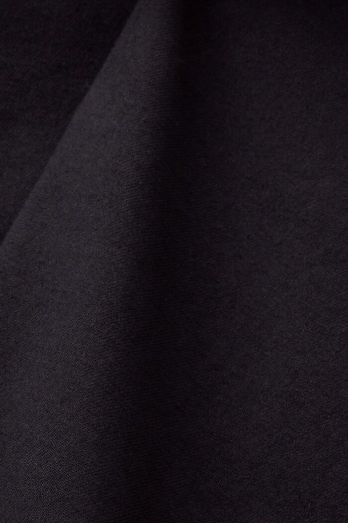 Camisa de sarga de corte normal, BLACK, detail image number 5