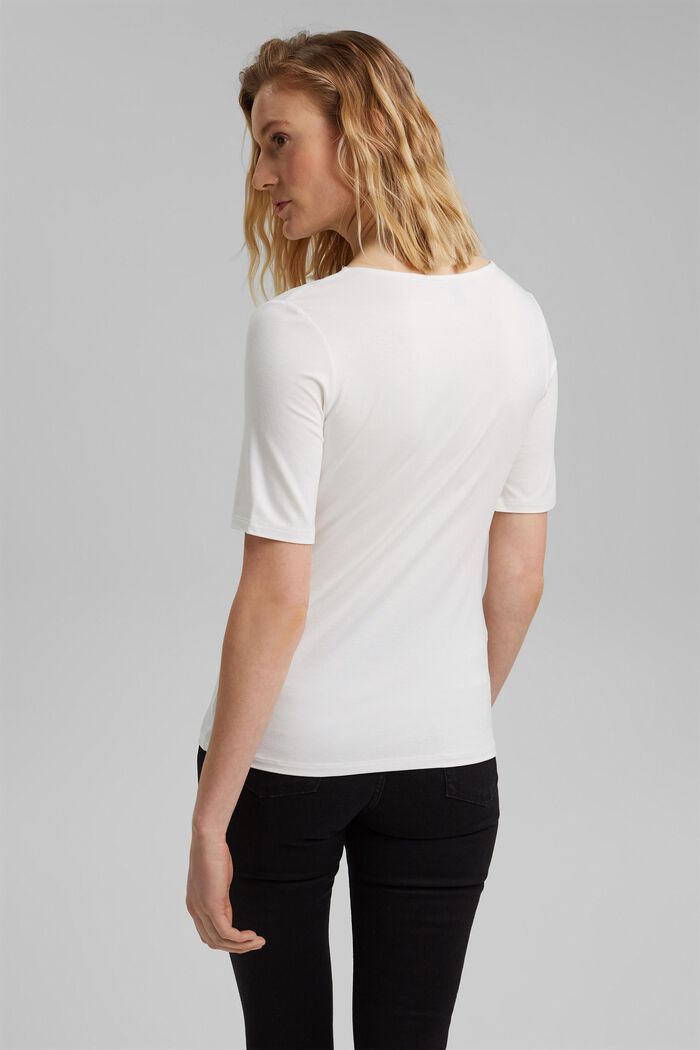 Camiseta de jersey con LENZING™ ECOVERO™, OFF WHITE, detail image number 3