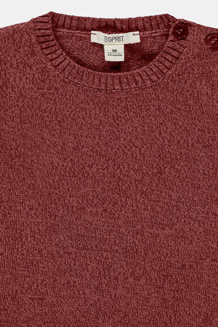 Jersey jaspeado multicolor, confeccionado en algodón ecológico, DARK MAUVE, detail image number 2