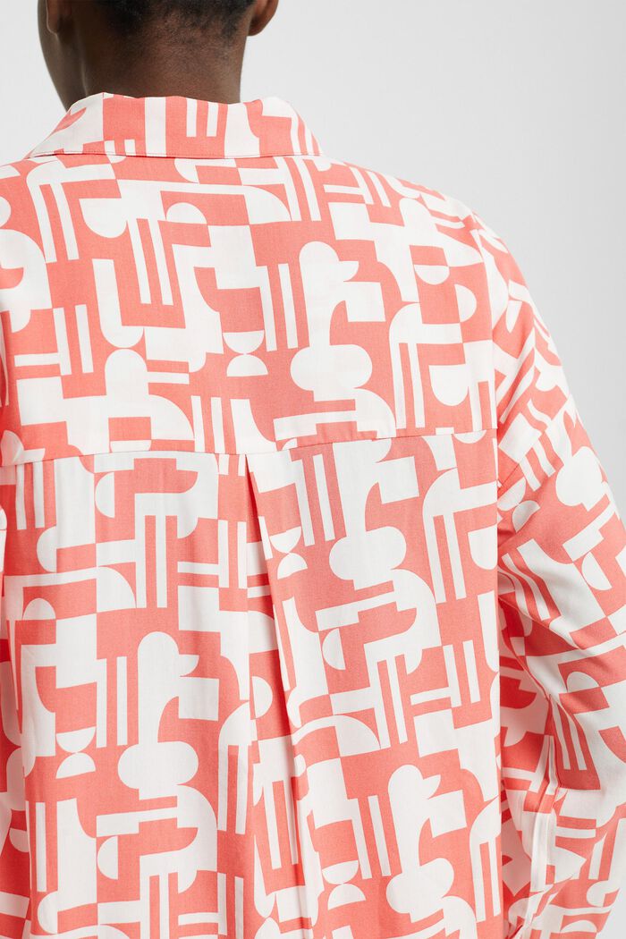 Pijama estampado de viscosa LENZING™ ECOVERO™, CORAL, detail image number 4