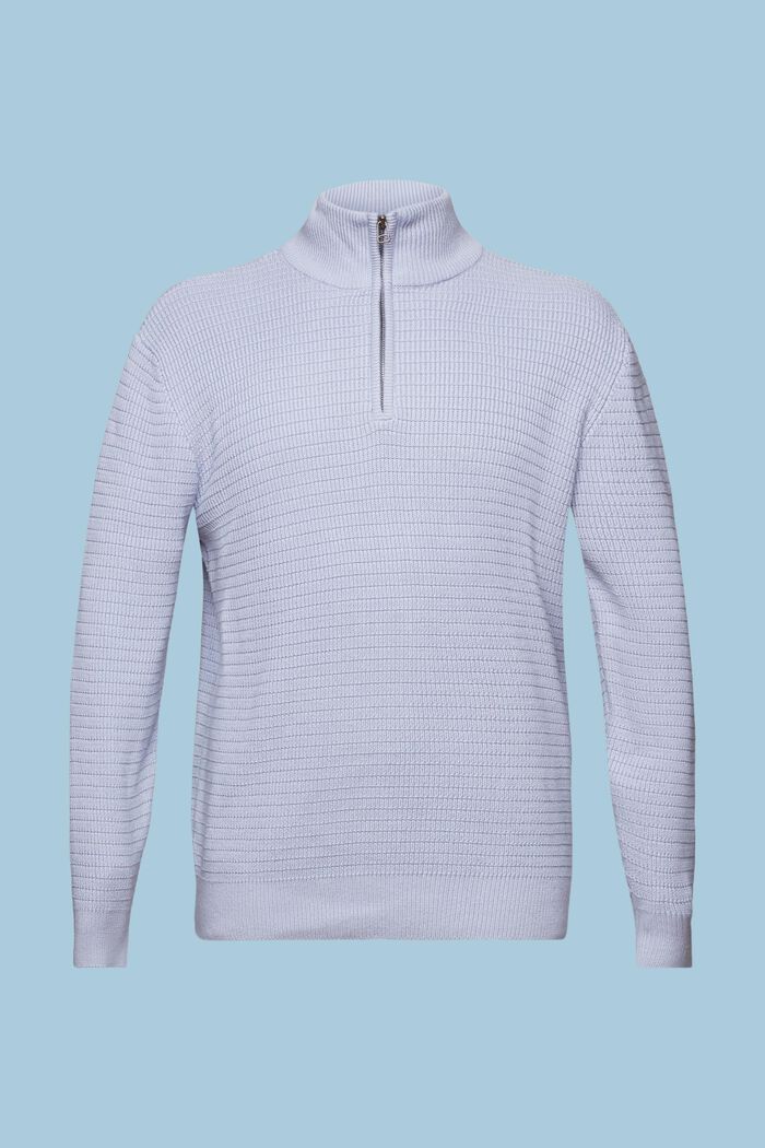 Jersey de punto de algodón texturizado, LIGHT BLUE LAVENDER, detail image number 6