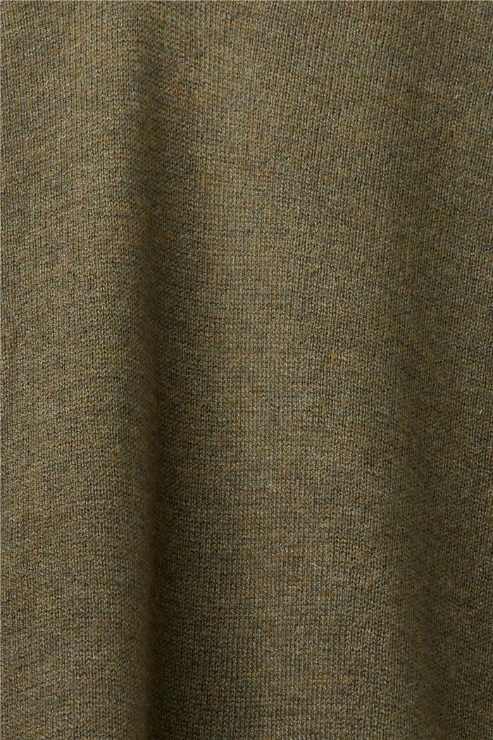 Jersey con cuello en pico, KHAKI GREEN, detail image number 5
