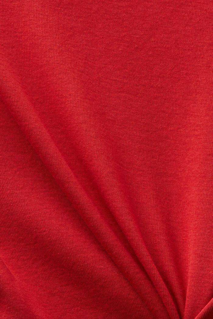 Camiseta de manga corta de algodón, DARK RED, detail image number 4