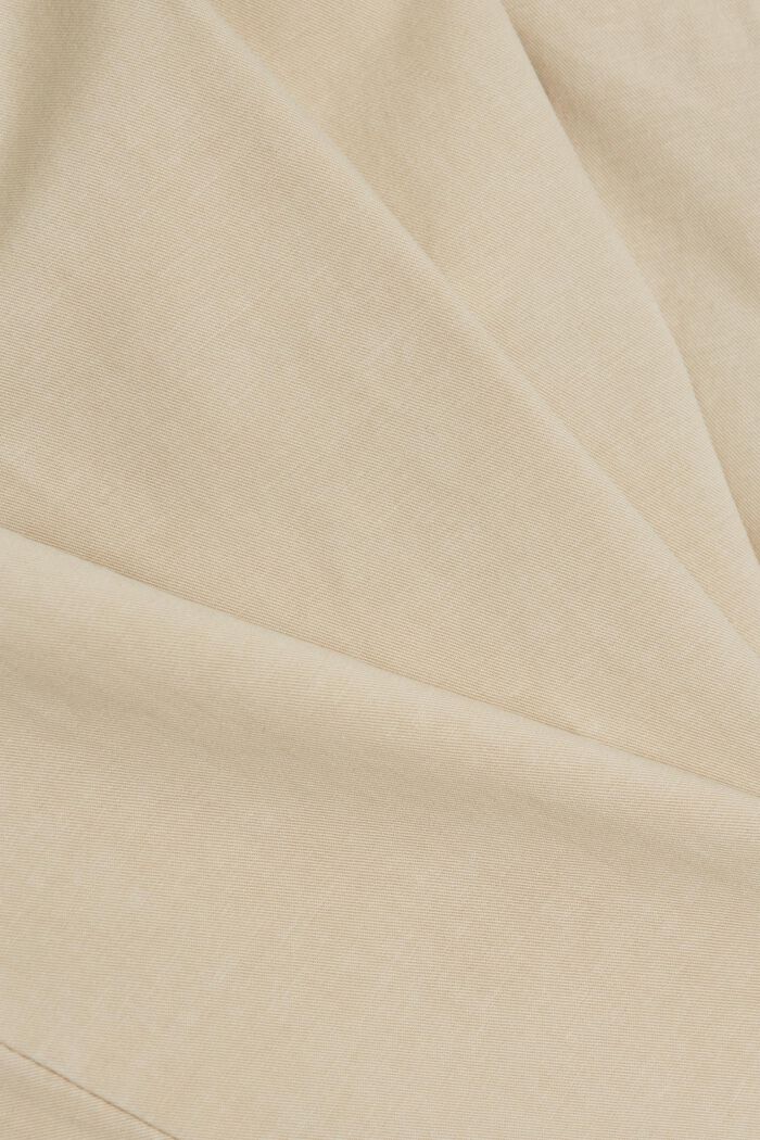Pantalón chino elástico con algodón ecológico Pima., BEIGE, detail image number 4