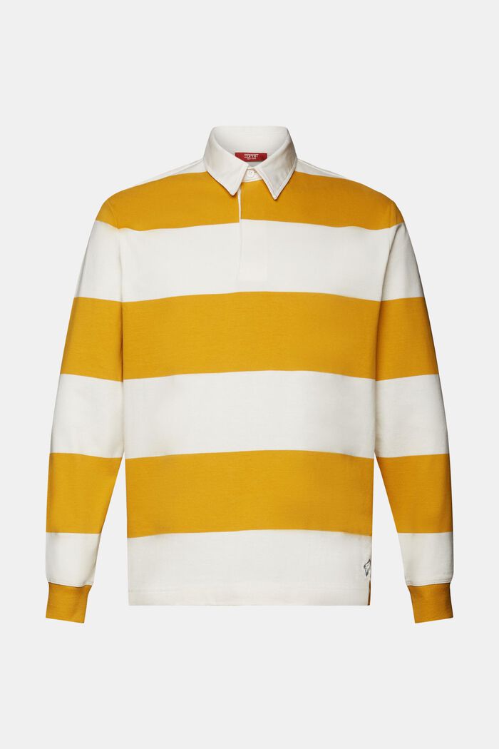 Camiseta de rugby a rayas, AMBER YELLOW, detail image number 5