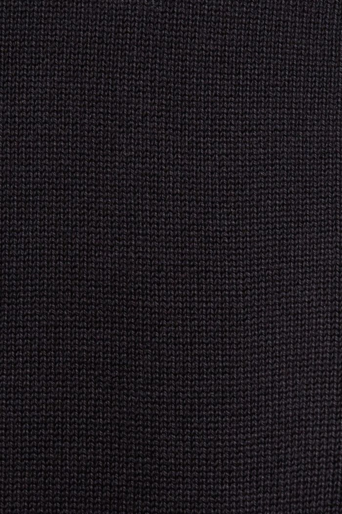 Jersey de algodón con cuello redondo, BLACK, detail image number 5