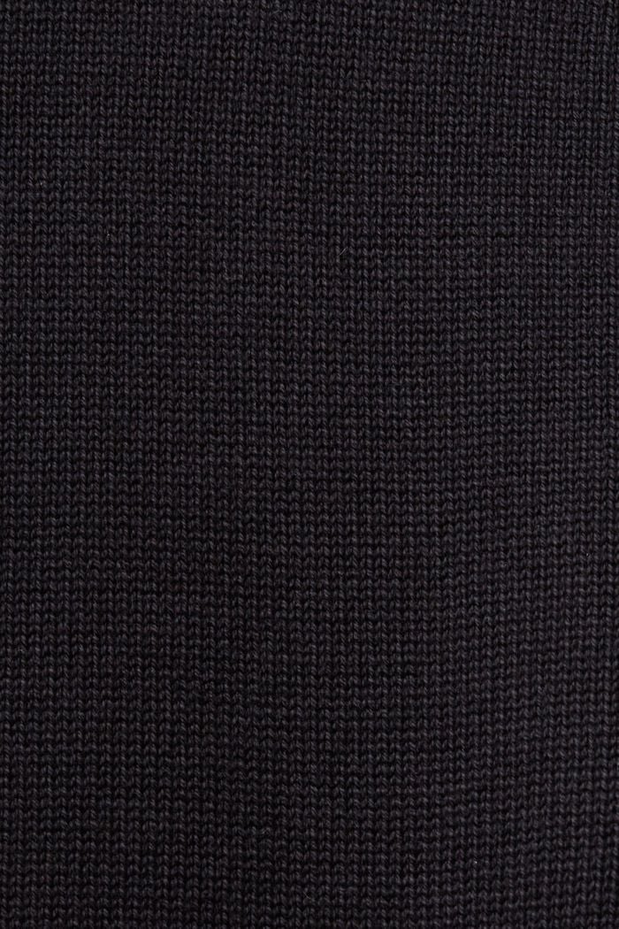 Jersey de algodón con cuello redondo, BLACK, detail image number 5