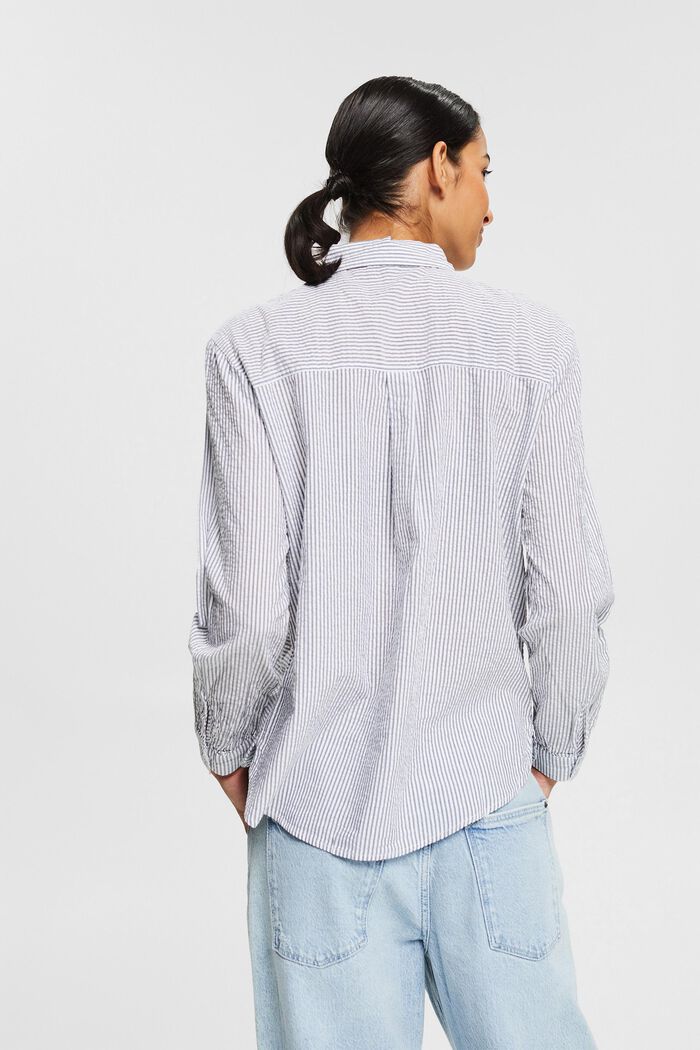 Blusa camisera con rayas, 100% algodón, WHITE, detail image number 3