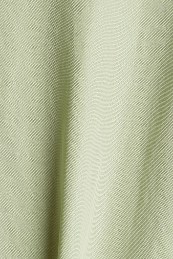 Con lino: pantalón tobillero, PASTEL GREEN, detail image number 4