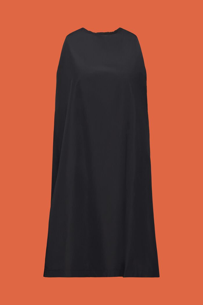 Mini vestido en línea A, BLACK, detail image number 7