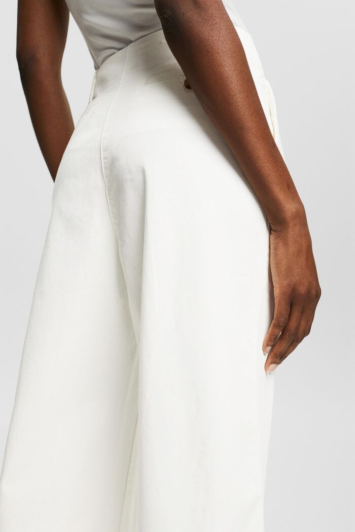 Pantalón culotte en 100 % algodón Pima, OFF WHITE, detail image number 5