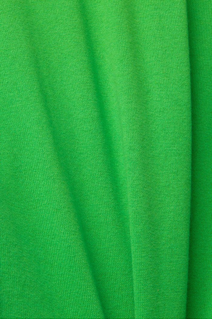Jersey de punto ligero con bajo irregular, GREEN, detail image number 1