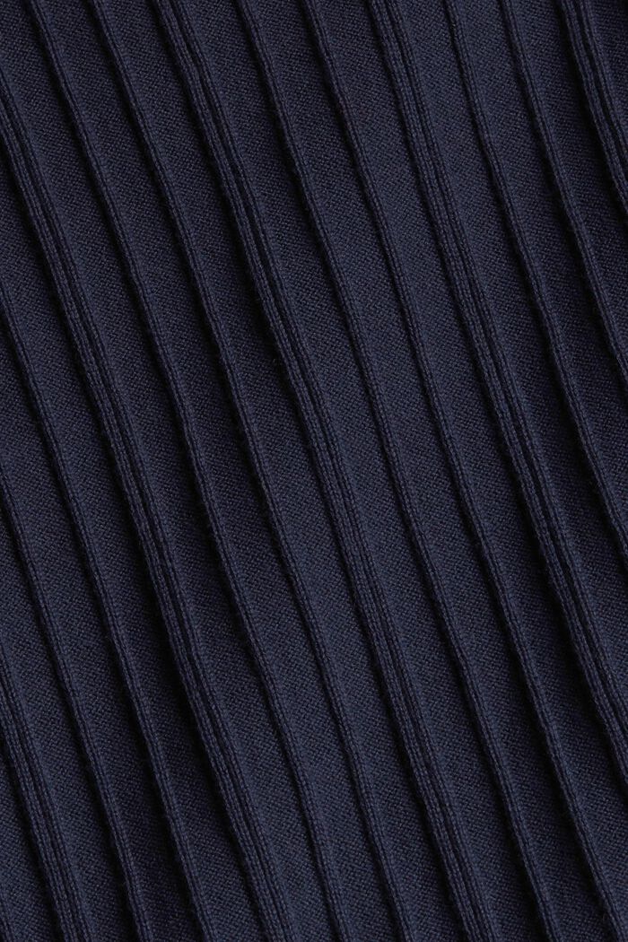 Jersey de punto acanalado con cuello de cremallera, NAVY, detail image number 4