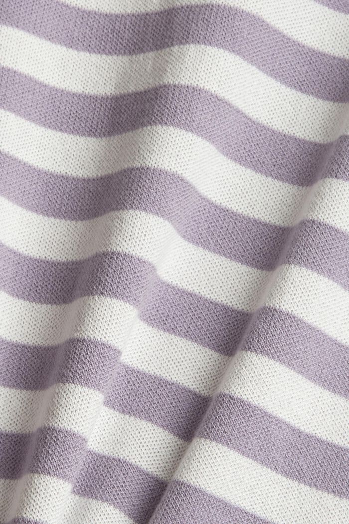 Jersey a rayas en algodón ecológico, MAUVE, detail image number 4