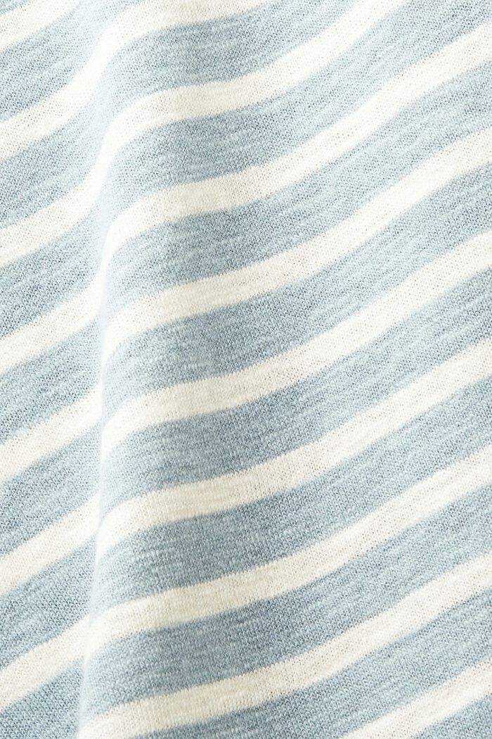 Jersey a rayas de algodón y lino, LIGHT BLUE, detail image number 4