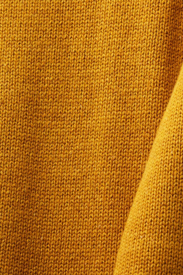 Jersey de cuello redondo moteado, AMBER YELLOW, detail image number 5