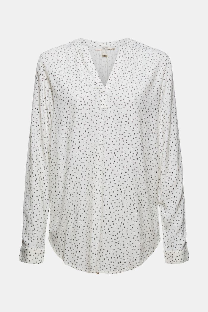 Blusa estampada en LENZING™ ECOVERO™, NEW OFF WHITE, detail image number 0