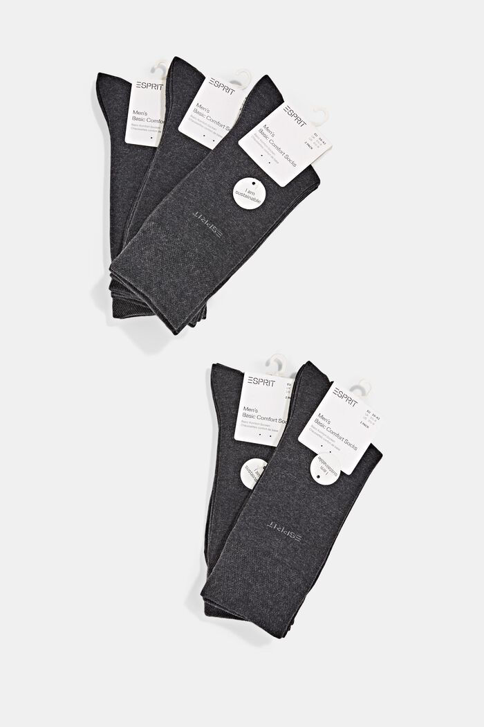 Pack de diez pares de calcetines, mezcla de algodón ecológico, ANTHRACITE MELANGE, detail image number 0