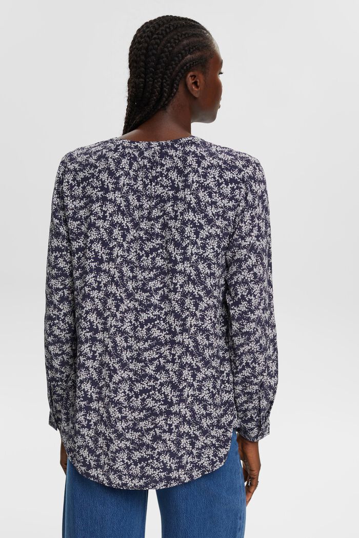 Blusa con estampado, LENZING™ ECOVERO™, BLUE, detail image number 3