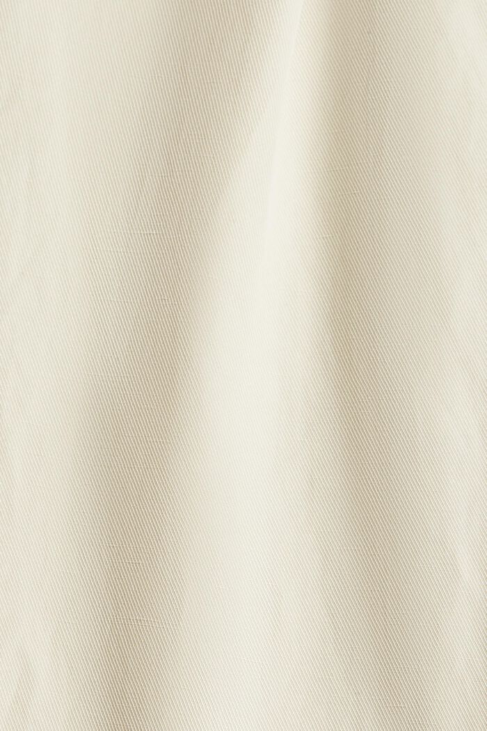 Con lino: pantalón de pernera ancha con cinturón, LIGHT BEIGE, detail image number 4