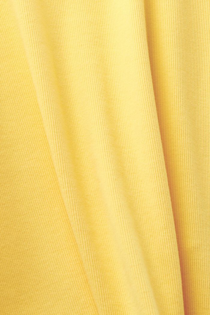 Camiseta de tirantes de punto de algodón, logotipo, SUNFLOWER YELLOW, detail image number 5