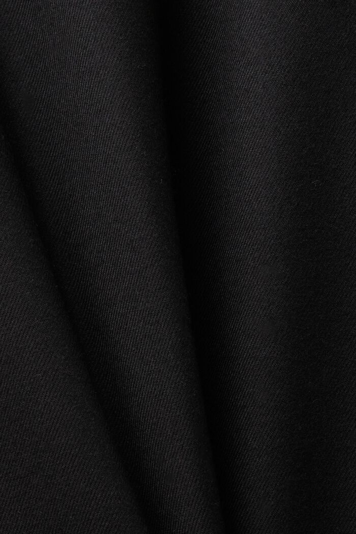 Pantalón de franela con aberturas en los bajos, BLACK, detail image number 6